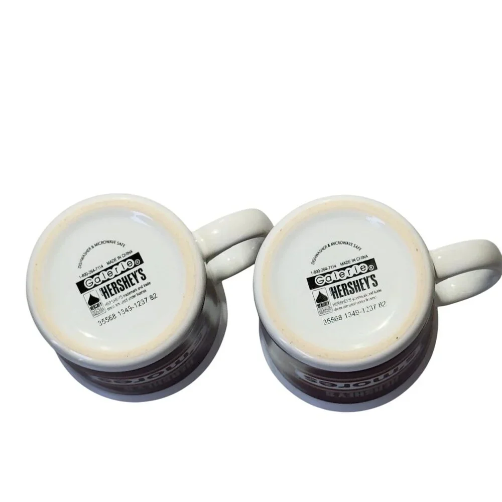 Hersheys Smores Ceramic Mug Set Of 2 Dishwasher & Microwave Safe